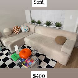 Beige Sectional Couch