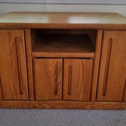 Wooden Television (TV) Console