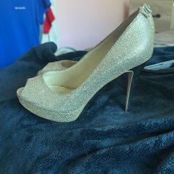 Silver Michael Kors High Heels Women Size 7
