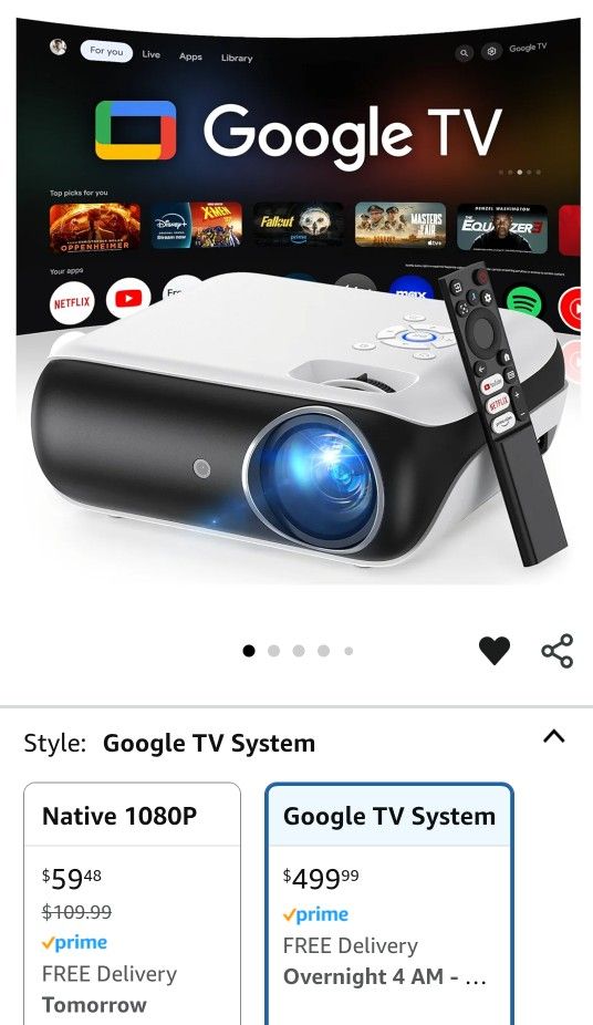Google TV Projector (Chromecast Built-in)
