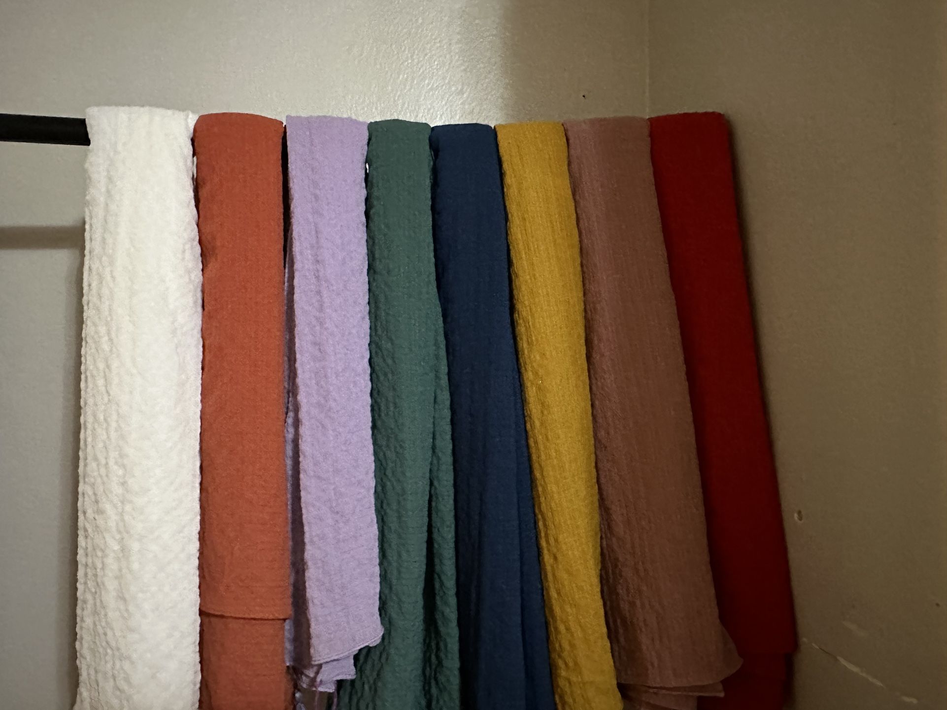 Scarves of different colors