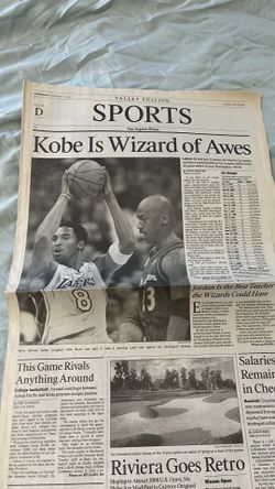 Kobe Bryant Michael Jordan newspaper 2002