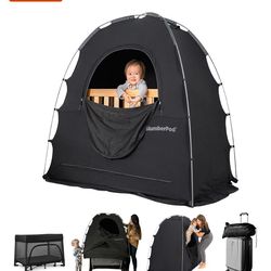 SlumberPod The Original Blackout Sleep Tent Travel Essential for Babies and Toddlers, Mini Crib and Pack N Play Cover, Sleep Pod for Kids with Monitor