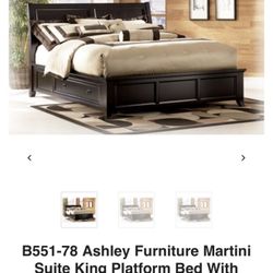 Ashley Furniture Martini Suite King Platform Bed With Storage