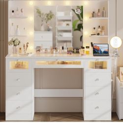 Brand New In The Box Modern Vanity With Charger Station!!!