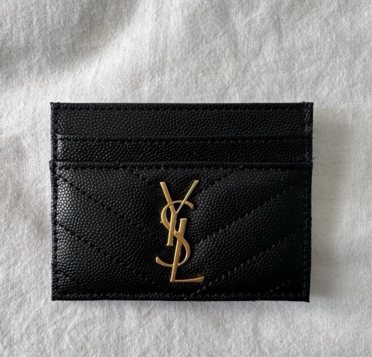 YSL Wallet Card Holder Black
