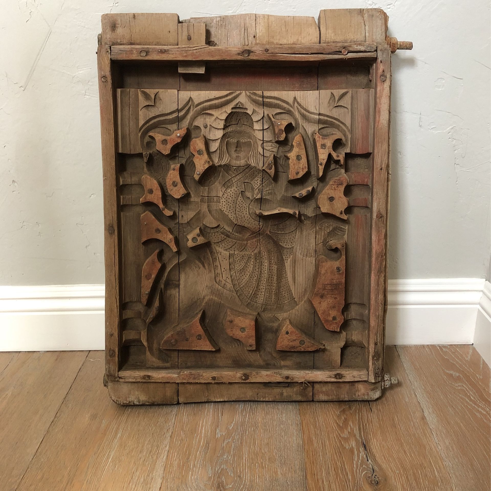 Stunning, Antique Wood Cement Mold from India