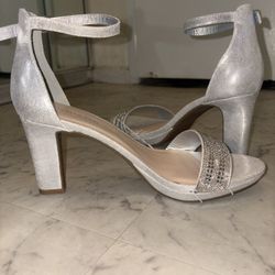 Silver Heels Size 9