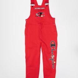Champion X Super Mario Bros. Super Fleece Overalls Fire Mario Sz Small
