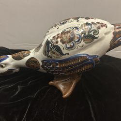 Large Folk Art Ken Edwards Pottery Duck 
