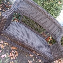 Durable Wicker Loveseat 