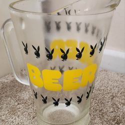 Vintage Playboy Glass Pitcher