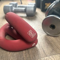 Dumbbells   2 Pais Of 5s (home/walk) Single 15 and 20 lbs (Used/Cheap) 1 Pairs More 0f 8s. Total: 71 lbs
