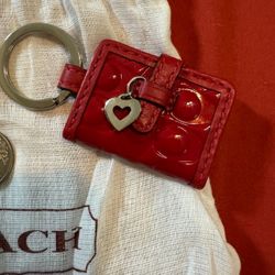 Coach Dog Charm Keychain And Heart Keychain