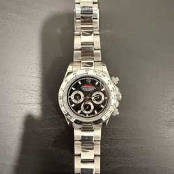 Mens stainless steel crown watch