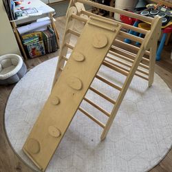 Pikler triangle and climbing/slide board