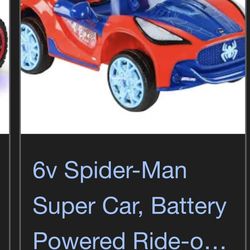 Spider-Man Electric Car Ride-On WORKS GREAT