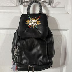 Disney Parks Star Wars Lightsaber Black Backpack Bag.  Brand New with Tags 