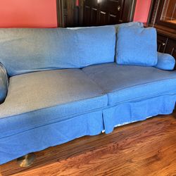 Blue Couch With Cover