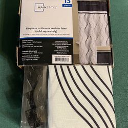 Mainstays 13 Piece Shower Curtain Set 