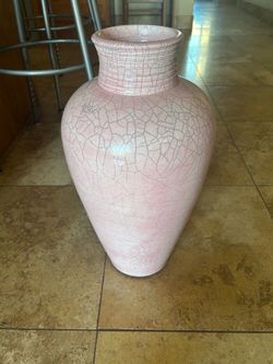 MCM pale pink 20” floor vase
