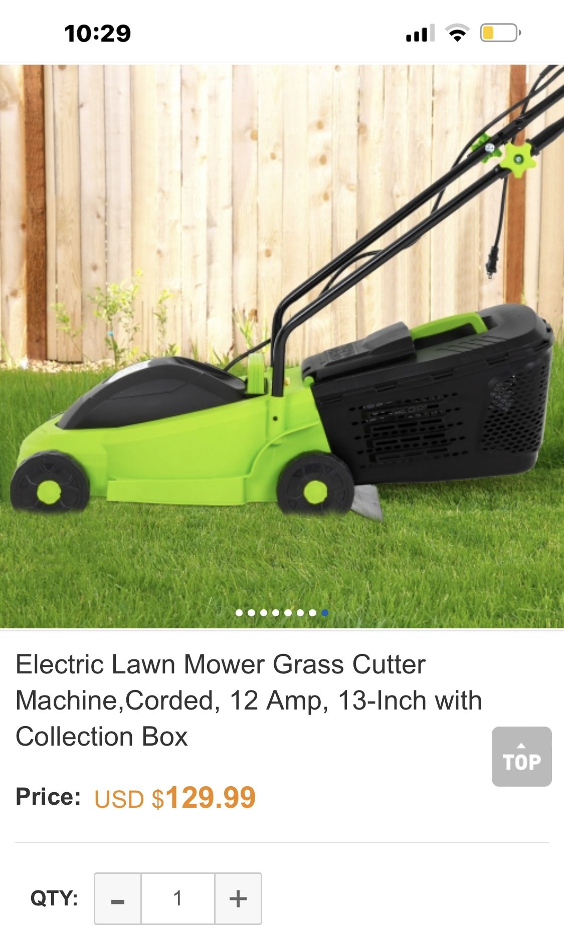 Electric Lawn Mower Grass Cutter Machine, Corded, 12 Amp, 13-Inch with Collection Box