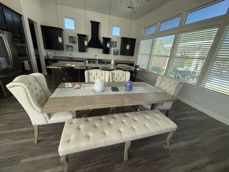 ZGallerie Dining Table and Chairs