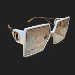 Christian Dior 30Montaigne SU 95B Ivory Gold Rose Grey Women Sunglasses Oversize