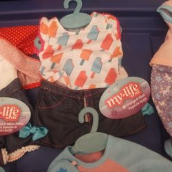 My Life As 18-in Doll Outfit Orange And Blue Popsicle Outfit