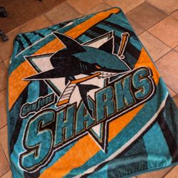San Jose Sharks Soft Blanket Approx 60x36 