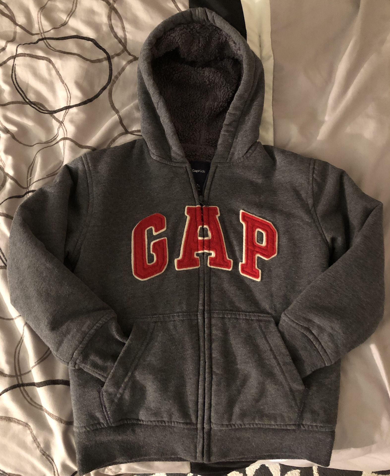 GAP Cozy Faux Fur logo hoodie for boys