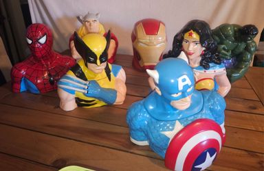 Marvel and DC Character Ceramic Cookie Jars