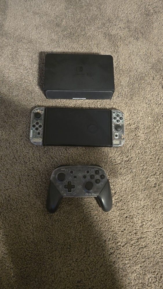 Custom Clear Nintendo Switch OLED Console