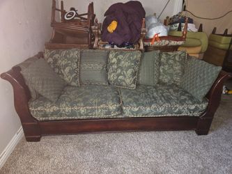 Sofa with wooden