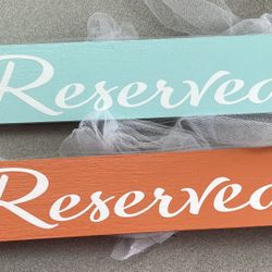 4-Reserved Hanging Signs