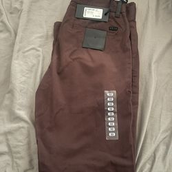 K Slim Chino Size 32W 32L New Oxblood Color Men’s