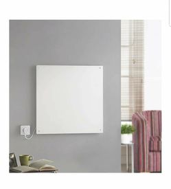 VonHaus 450W Wall Mounted Electric Flat Panel Heater – Paintable Slimline Low Energy Eco Ceramic Space Heater 23.5" x 23.5" x 0.4"