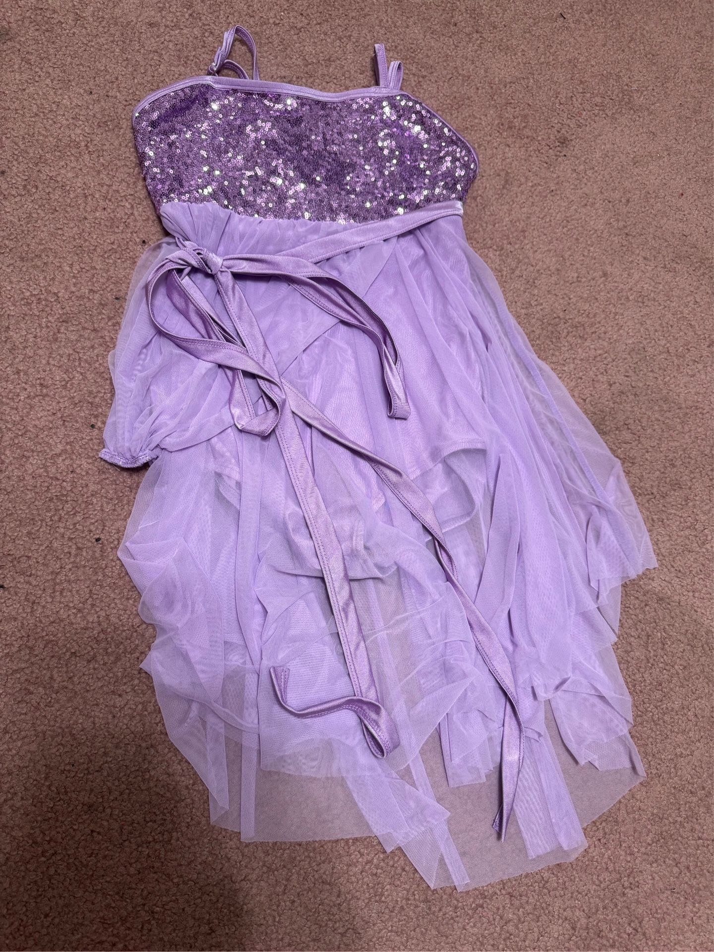 New Xs Teen Purple Sequin Fairy Dress Costume 