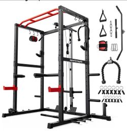 SPORTSROYALS Power Rack, Multi-Functional Power Cage