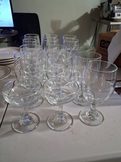 Glass cups (15 pcs.) Libbey