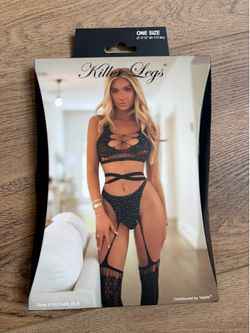 Rhinestone Lingerie Bodystocking Set For Her OS by Killer Legs