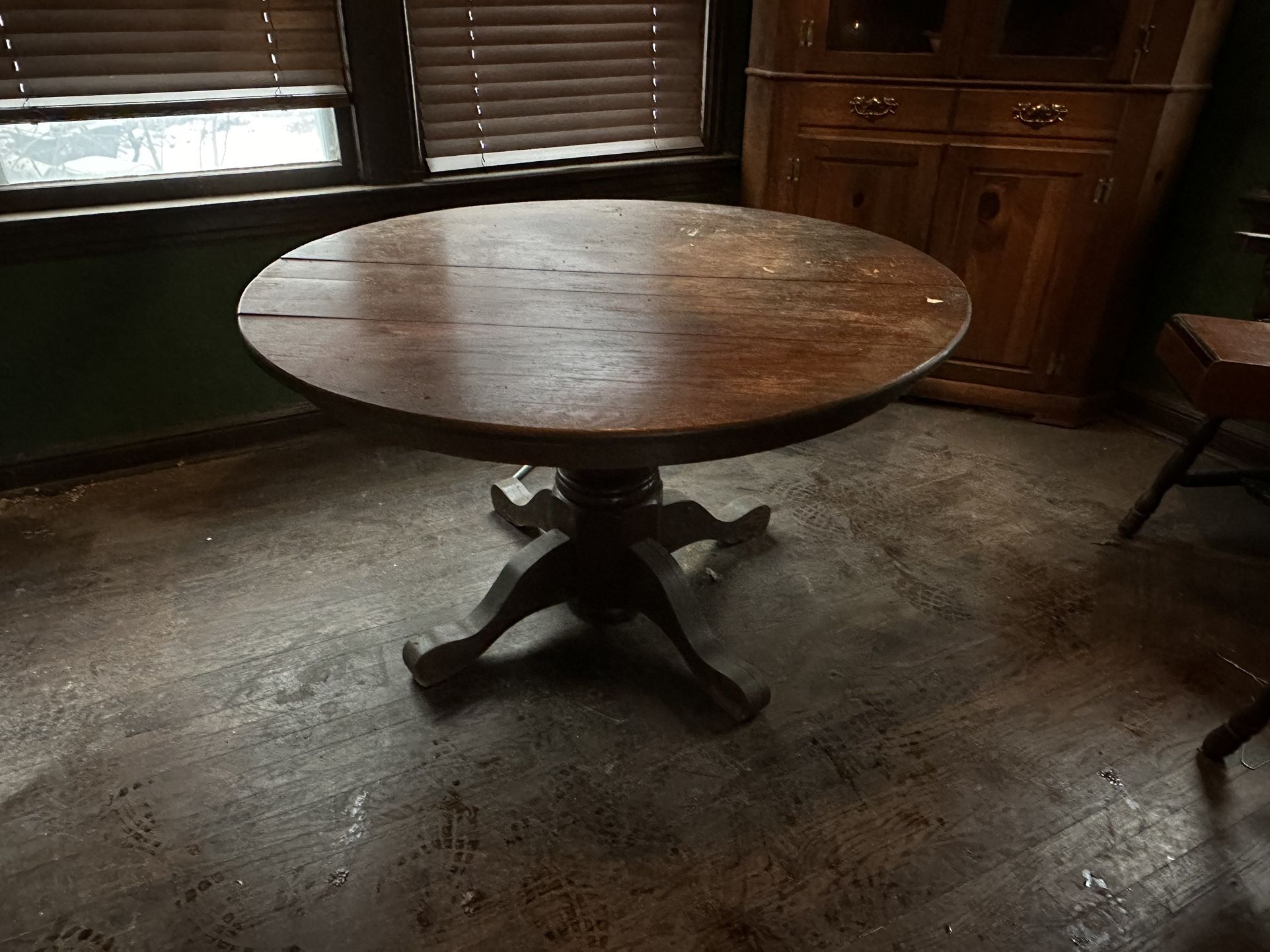 Antique Wood Table and chairs 