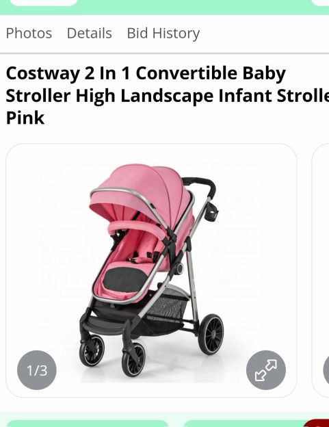 Pink stroller retails for$250
