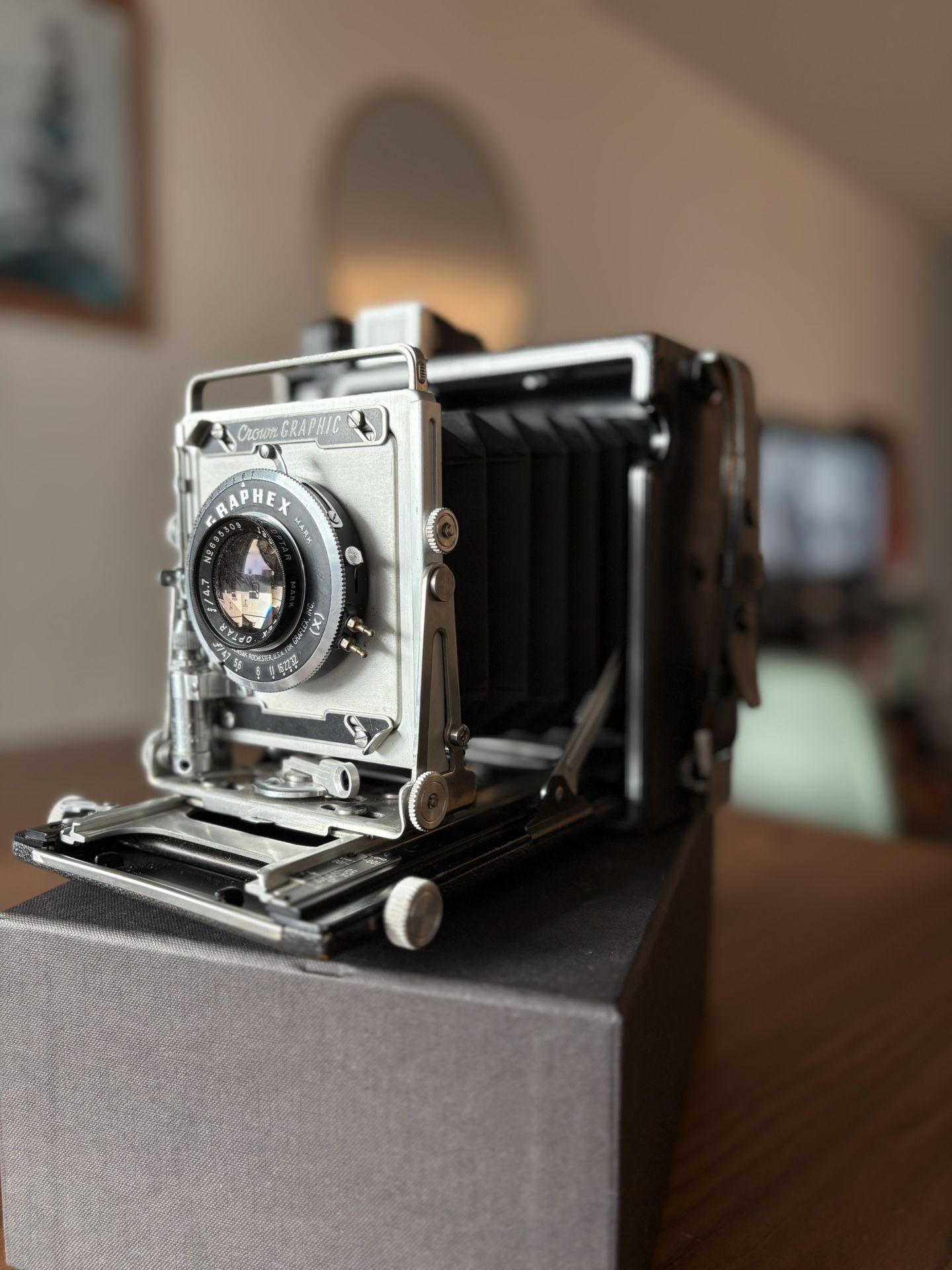 Graflex Crown Graphic Special Large Format 3x4 Camera w. Lens and cap: GREAT Condition!