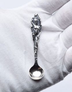 NEW 925 Sterling silver Love Disarmed Spoon/Sugar Serving spoon/Baby/collectors