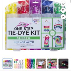 Tulip 5 Color One-Step Tie-Dye Kit Rainbow, Bright Colors 