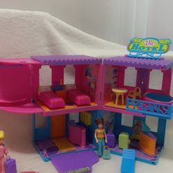 Polly Pocket Hotel And Plane Set