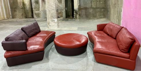 Pair of Roche Bobois "Digital" sofas with large ottoman!
