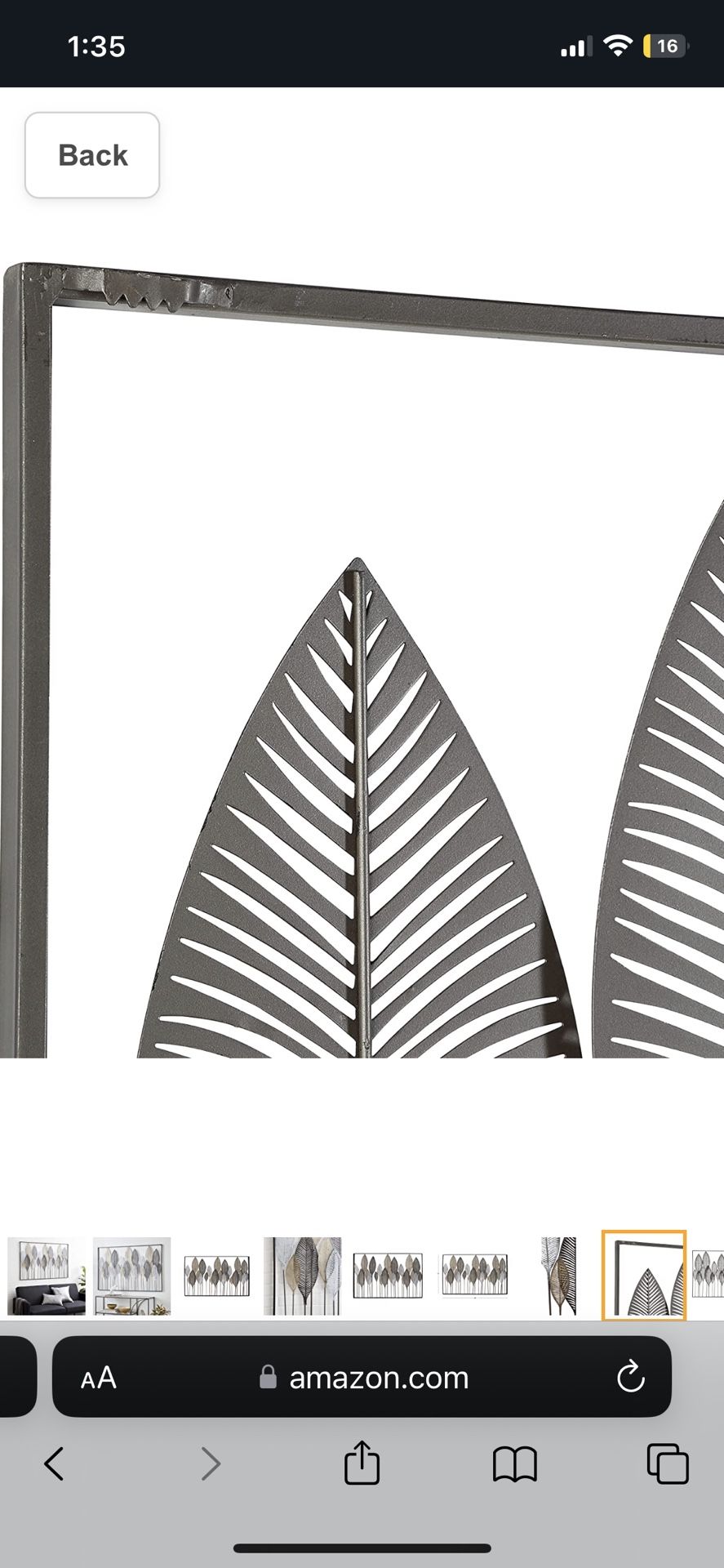 Metal Leaf Wall Decor