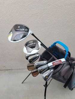 Taylormade RBLADEZ Golf Club Set Right Handed Regular Flex W/TaylorMade Stand Bag *NICE